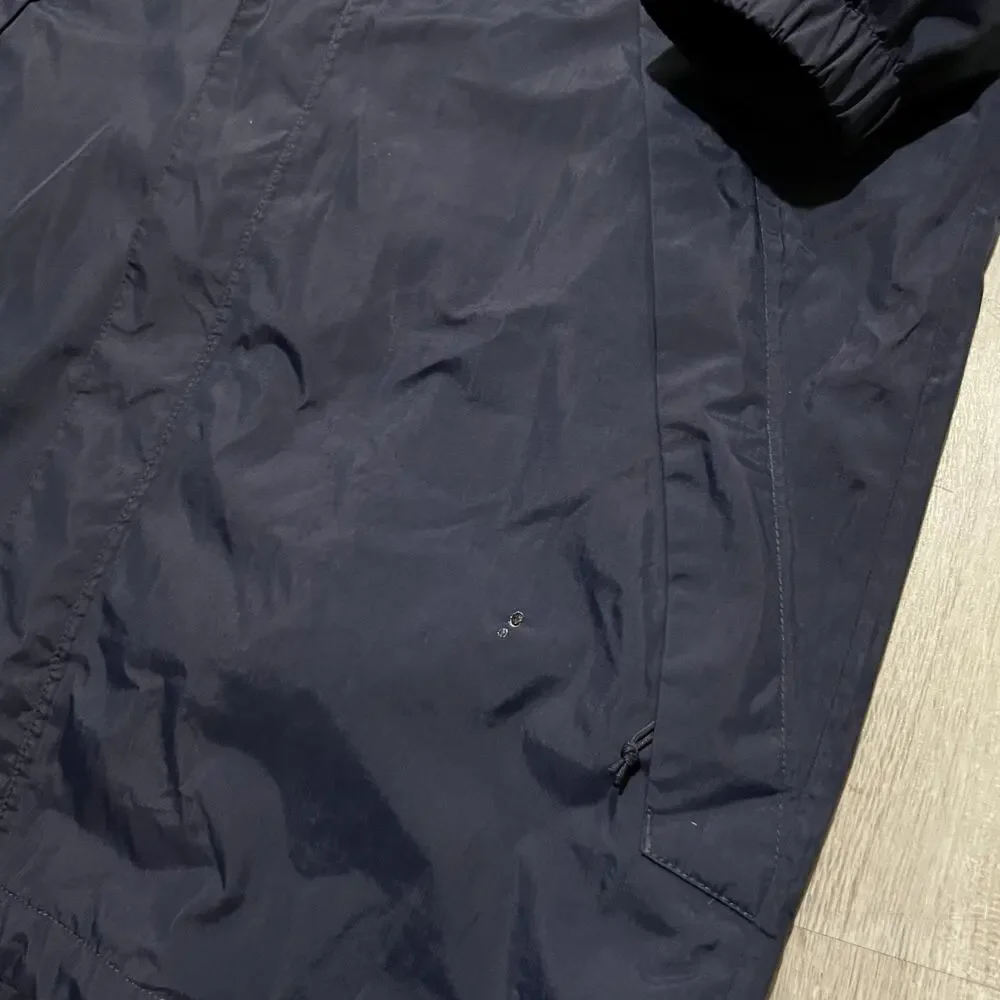 North Face Antora Rain Shell Jacket Mens Small Black/Blue Zip Dryvent Outdoor